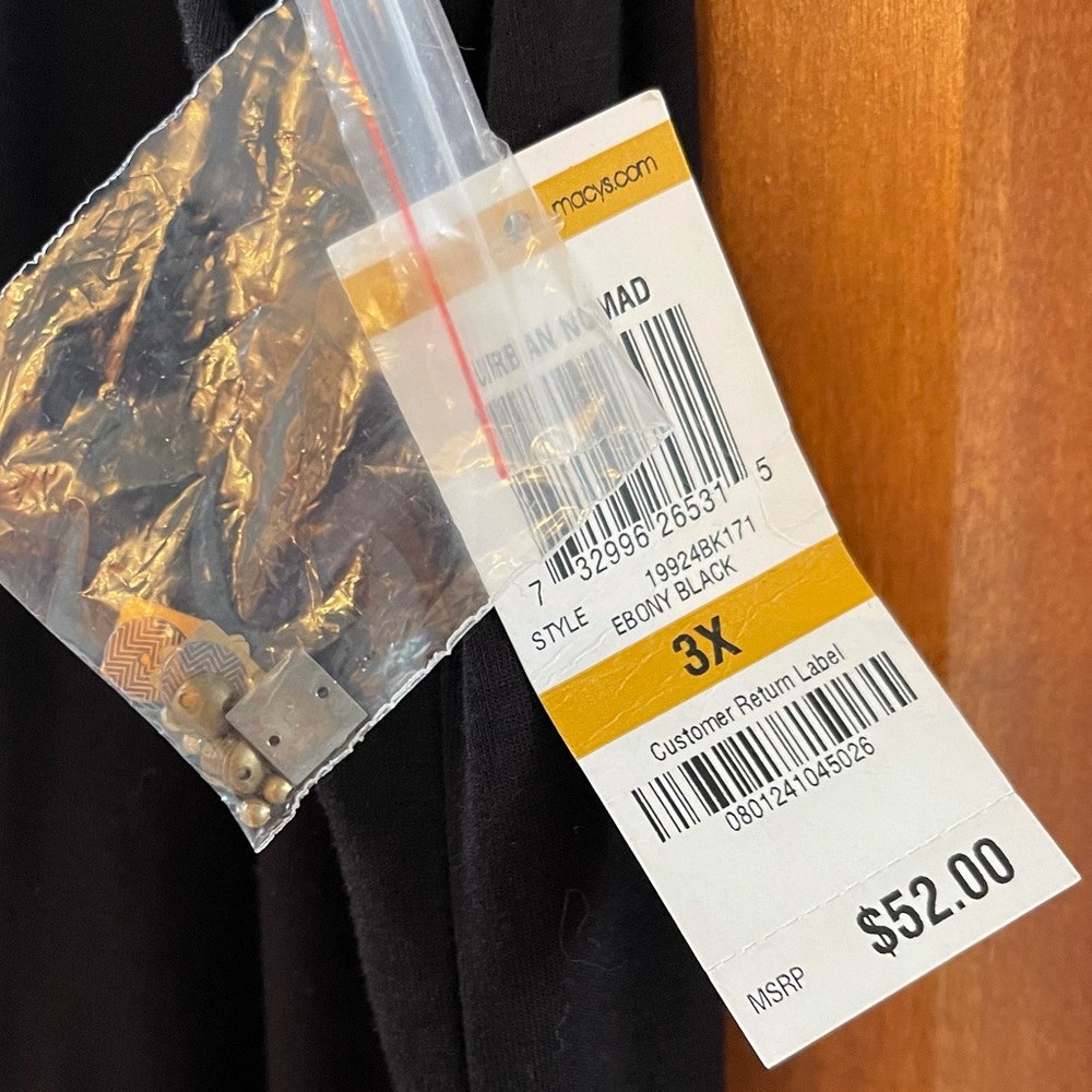 Fun Style & Co Woman’s Plus 3X Black Tank with Copper and Silver Bling!  NEW NWT - Picture 6 of 7